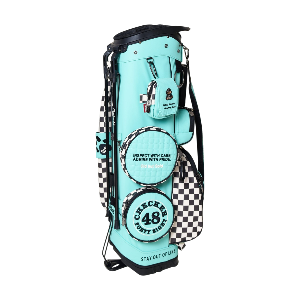 【CHECKER48】NEW POODIE CADDIE BAG キャディバッグ TURQUOISE(CHE-C4800A816)
