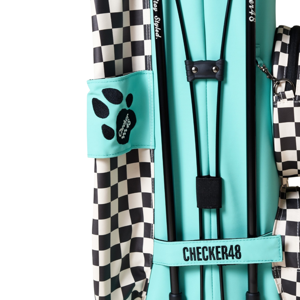 【CHECKER48】NEW POODIE CADDIE BAG キャディバッグ TURQUOISE(CHE-C4800A816)