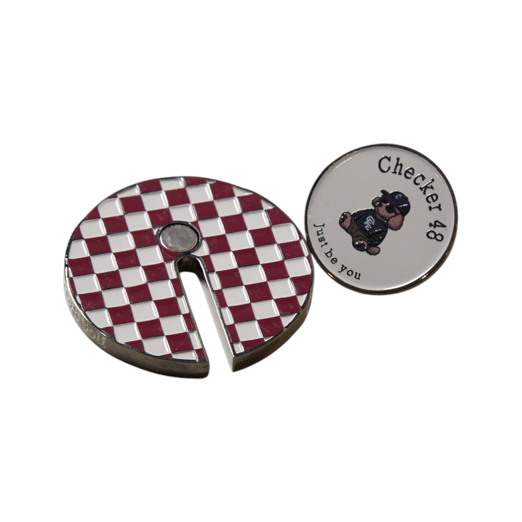 【CHECKER48】BALL MARKER ボールマーカー BORDEAUX(CHE-C4800S814)