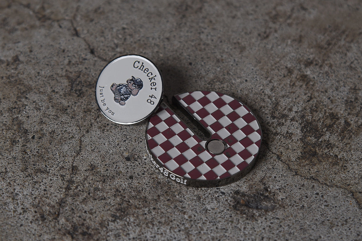 【CHECKER48】BALL MARKER ボールマーカー BORDEAUX(CHE-C4800S814)