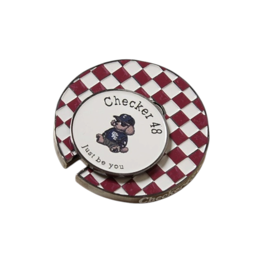 【CHECKER48】BALL MARKER ボールマーカー BORDEAUX(CHE-C4800S814)