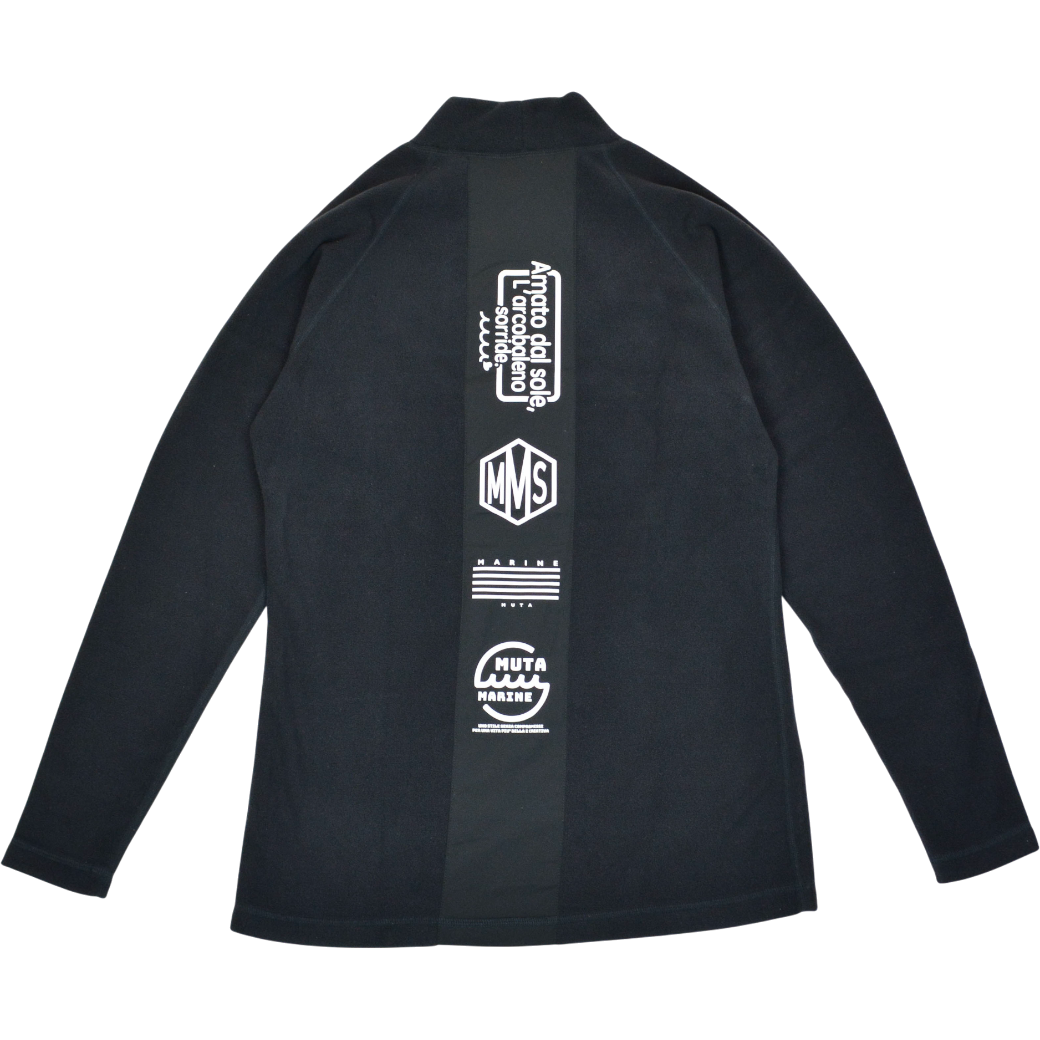 【MUTA】フリース切替モックネックプルオーバー ブラック (MUT-MMMK-443180)