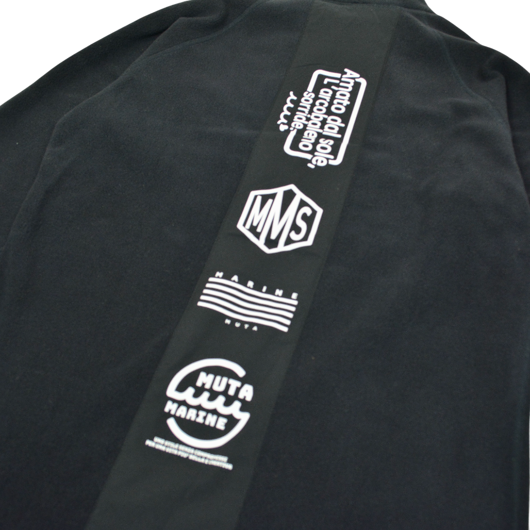 【MUTA】フリース切替モックネックプルオーバー ブラック (MUT-MMMK-443180)