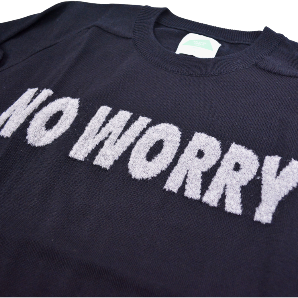 【SALVAGE PUBLIC】살베지 퍼블릭 코레파 울 자가드 니트 S 블랙(SVKA3022)