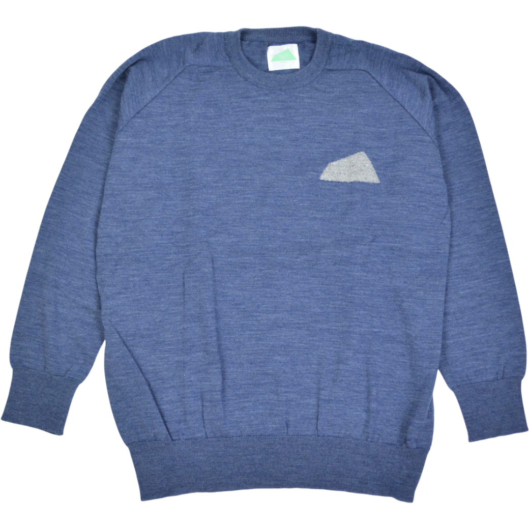【SALVAGE PUBLIC】살베지 퍼블릭 Wool Jacquard Crewneck Knit(PARADISE NOW) 블루 L사이즈(SVKA3023)