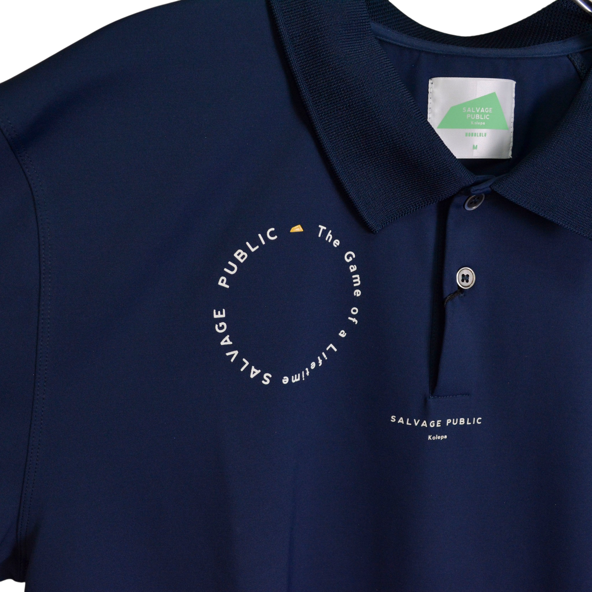 【SALVAGE PUBLIC】Kolepa Tour Polo スタンプロゴ ツアーポロシャツ ネイビー(SAP-SVKS5021)