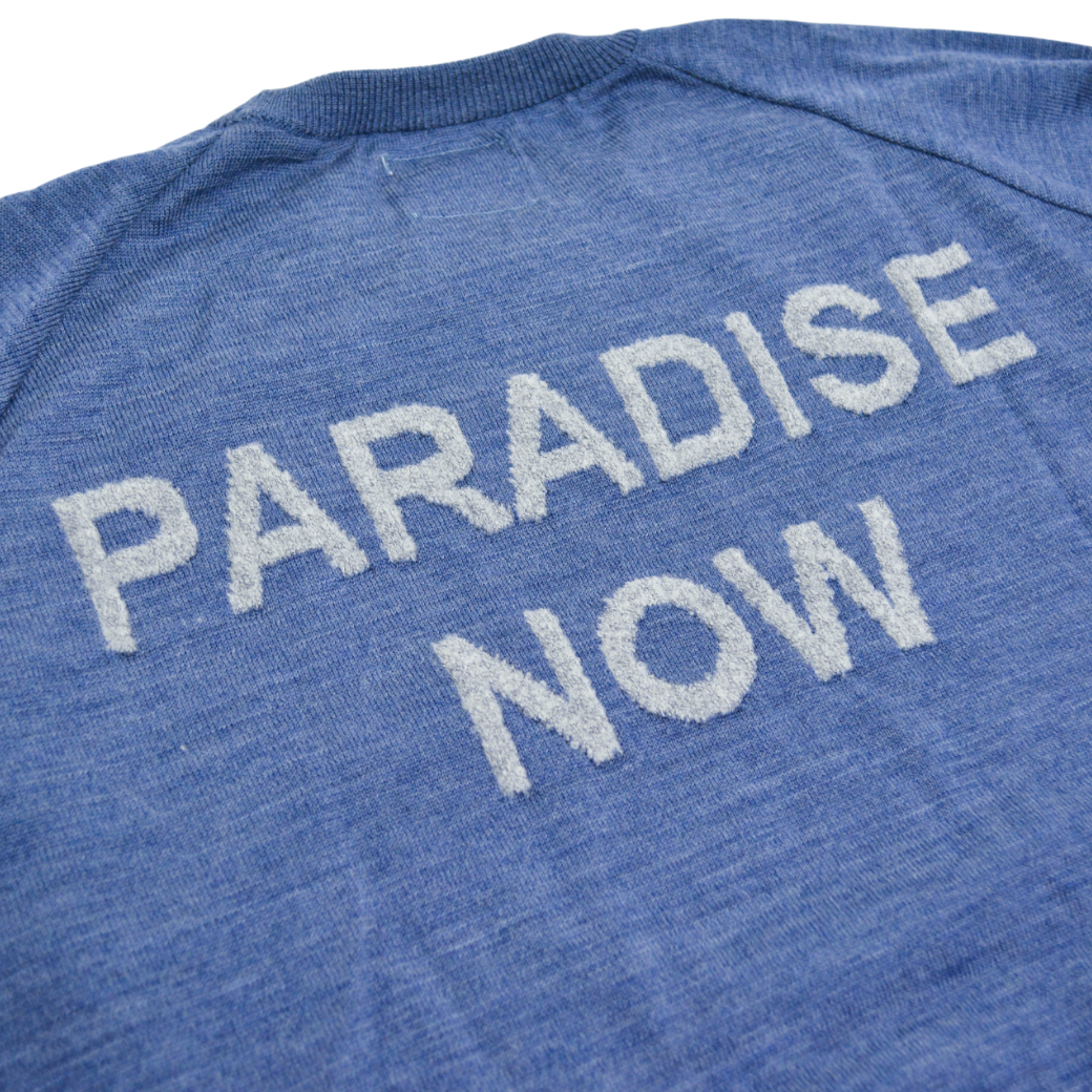 【SALVAGE PUBLIC】살베지 퍼블릭 Wool Jacquard Crewneck Knit(PARADISE NOW) 블루 L사이즈(SVKA3023)