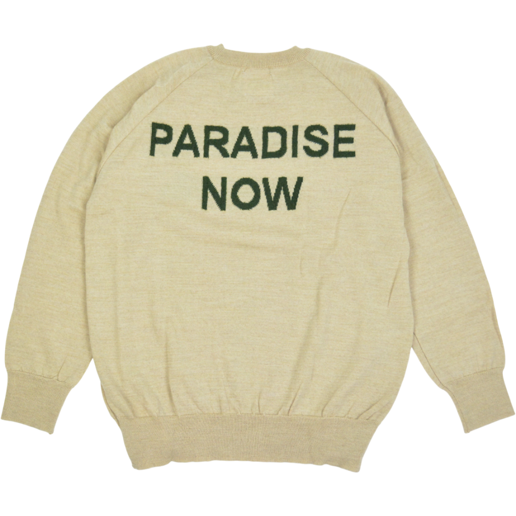 【SALVAGE PUBLIC】살베지 퍼블릭 Wool Jacquard Crewneck Knit(PARADISE NOW) 탄 M・L사이즈(SVKA3023)