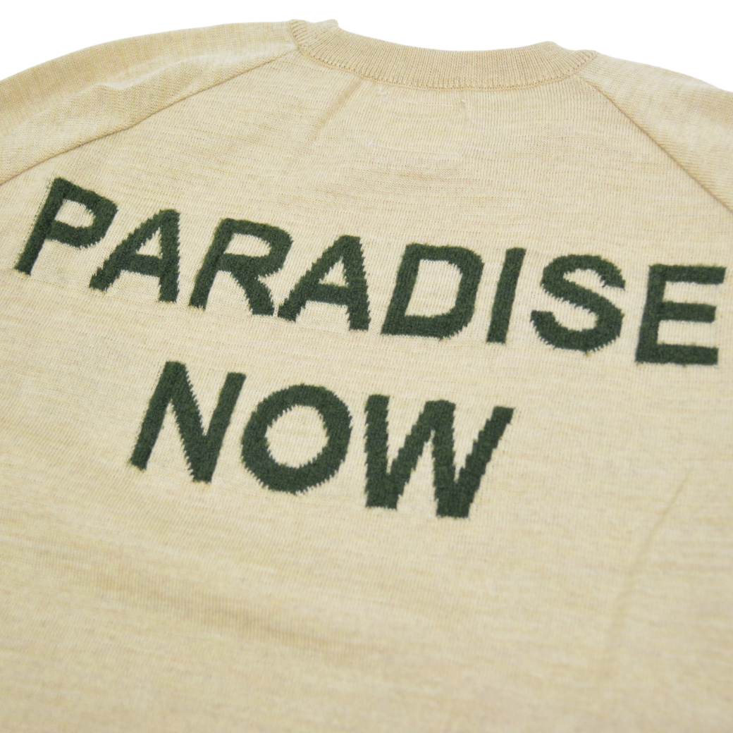 【SALVAGE PUBLIC】살베지 퍼블릭 Wool Jacquard Crewneck Knit(PARADISE NOW) 탄 M・L사이즈(SVKA3023)