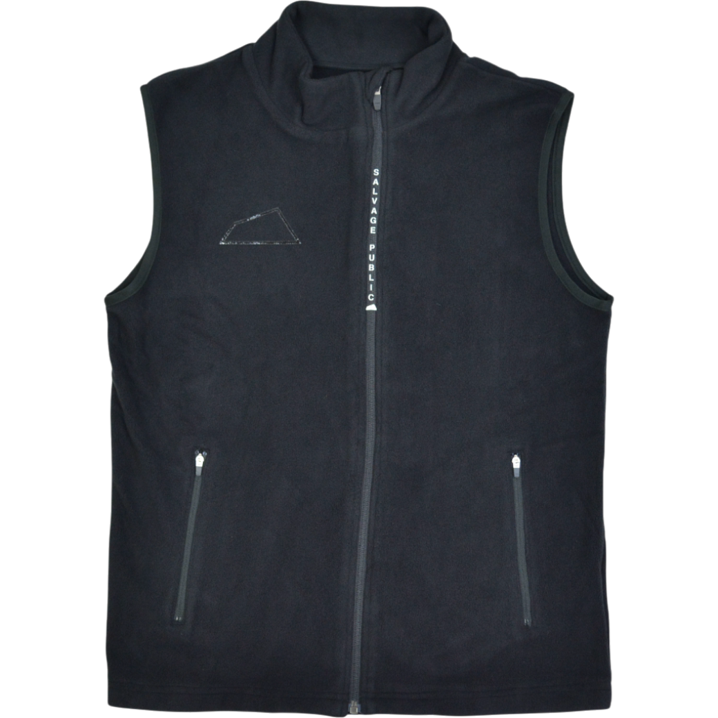 【SALVAGE PUBLIC】살베지 퍼블릭 콜레파 플리스 니트 베스트 SML 블랙(SVKA4022)