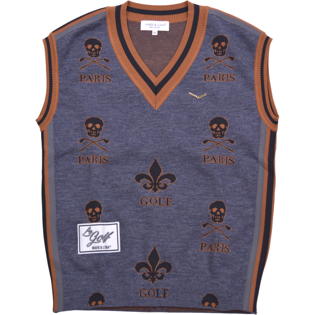 【MARK&LONA】KNIT VEST ニットベスト チャコール 46 Msize (MLM-2C-AB01)