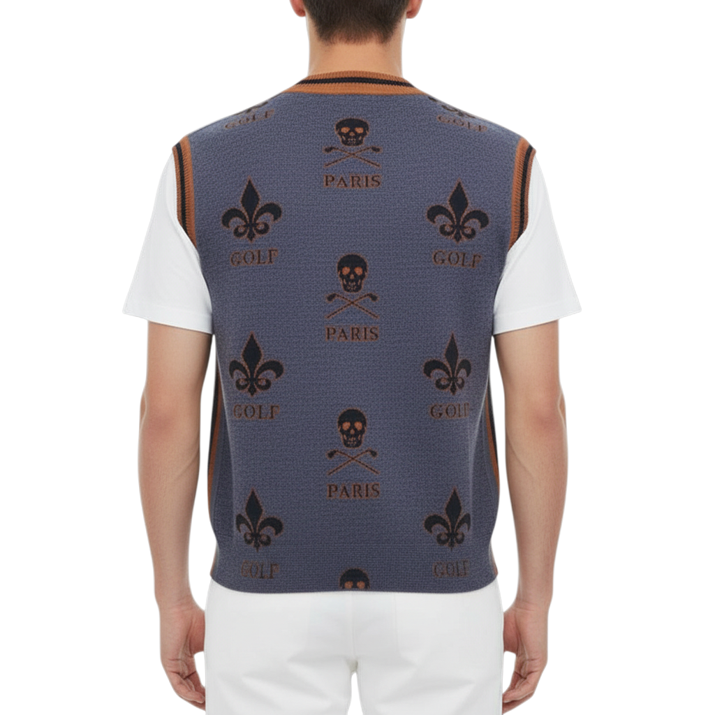 【MARK&LONA】KNIT VEST ニットベスト チャコール 46 Msize (MLM-2C-AB01)