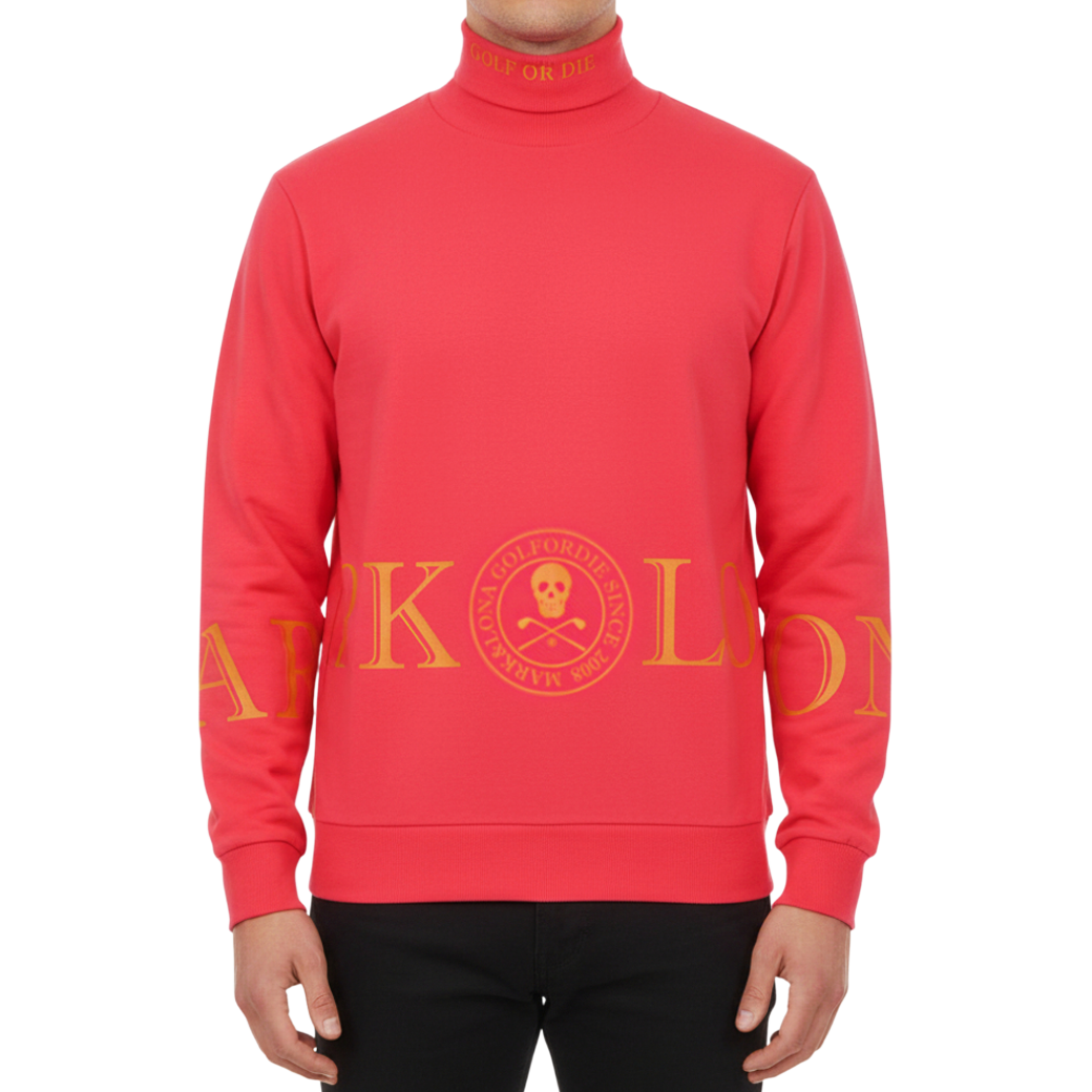 MARK & LONA] ATLANTIS PERFORMANCE MOCK NECK, Red, Size 46, M (MLM