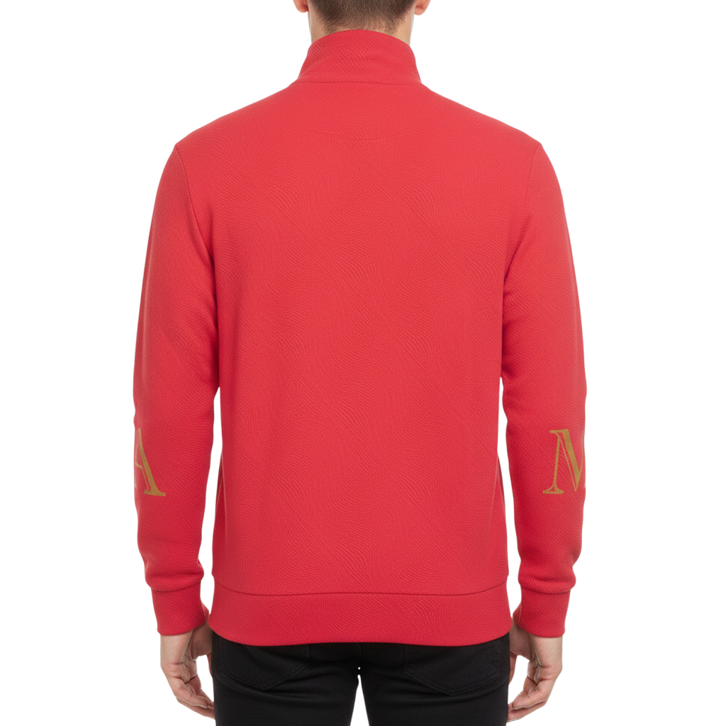 【MARK&LONA】ATLANTIS PERFORMANCE MOCK NECK モックネック レッド46 M(MLM-4C-AU02)