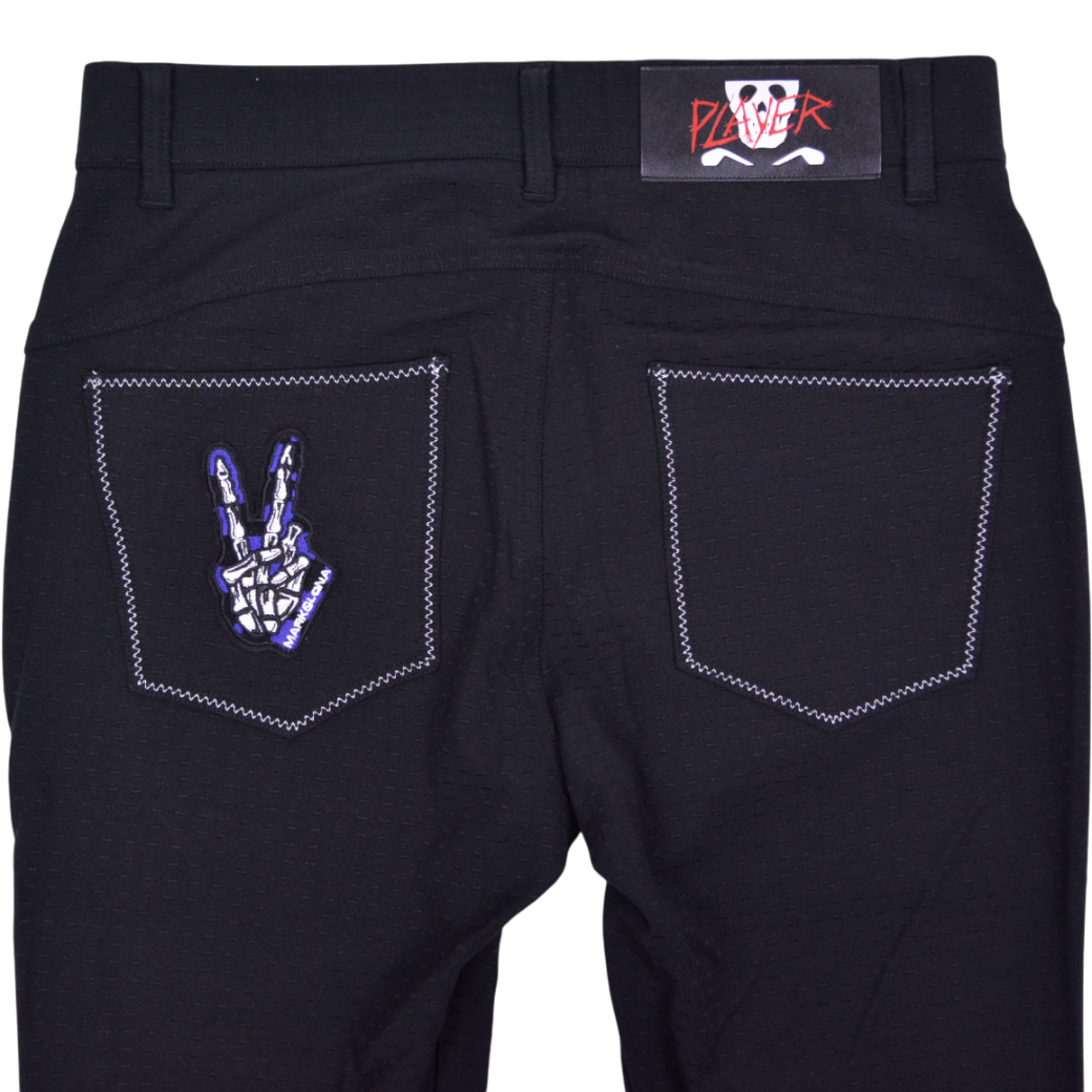 【MARK&LONA】Slash 4Way Stretch Pants 로고 자수 롱 팬츠 46 48 ML 블랙(MLM-4C-AT05)