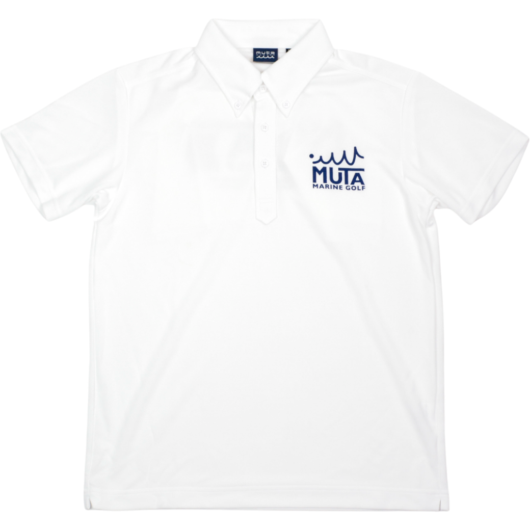 muta Flag Logo Polo Shirt, White, Size ML (MMAX-446321-WH)