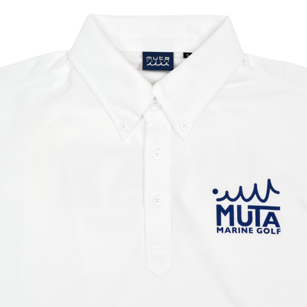 muta Flag Logo Polo Shirt, White, Size ML (MMAX-446321-WH)