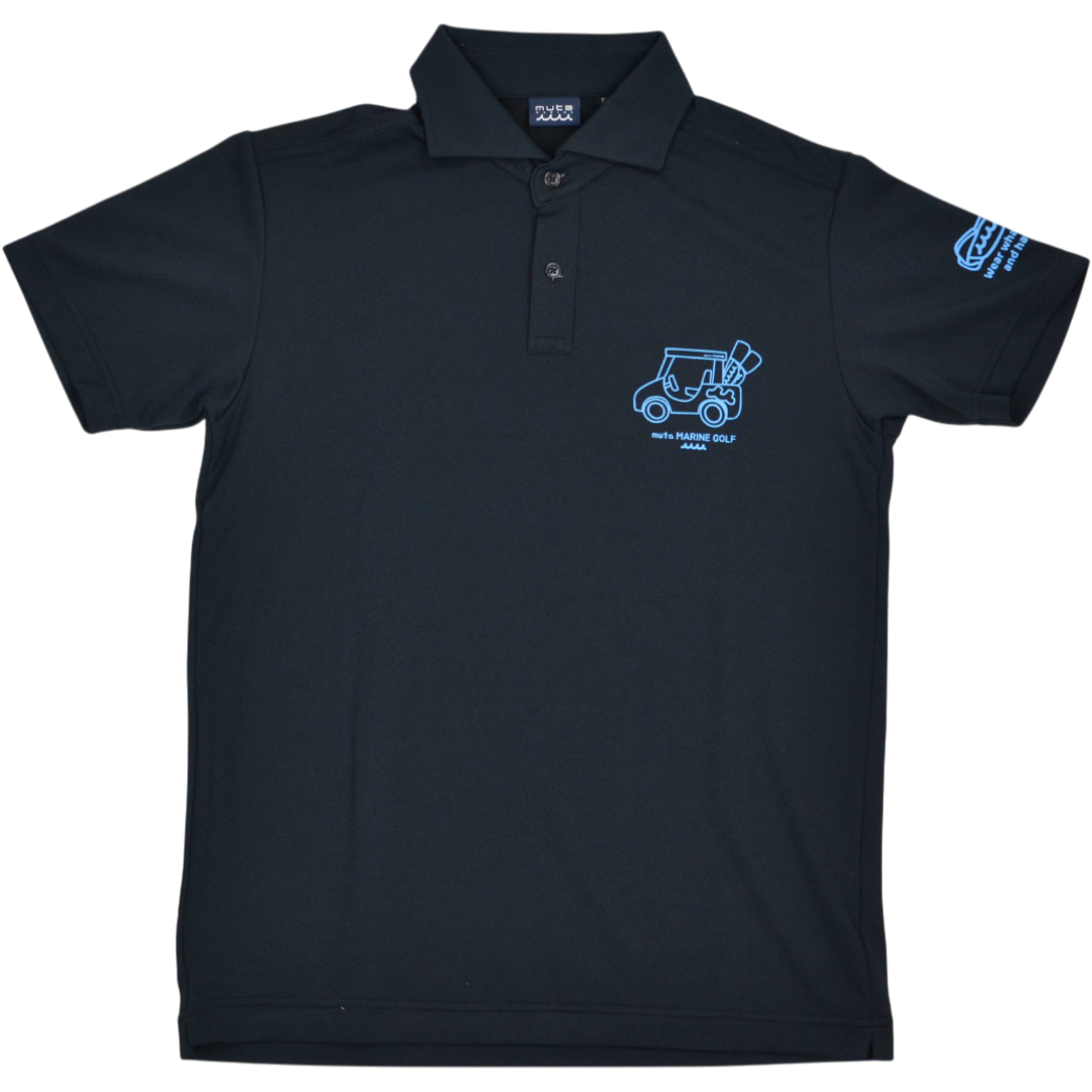 muta Cart Logo Polo Shirt, Black, Size M (MMAX-446324-BK)