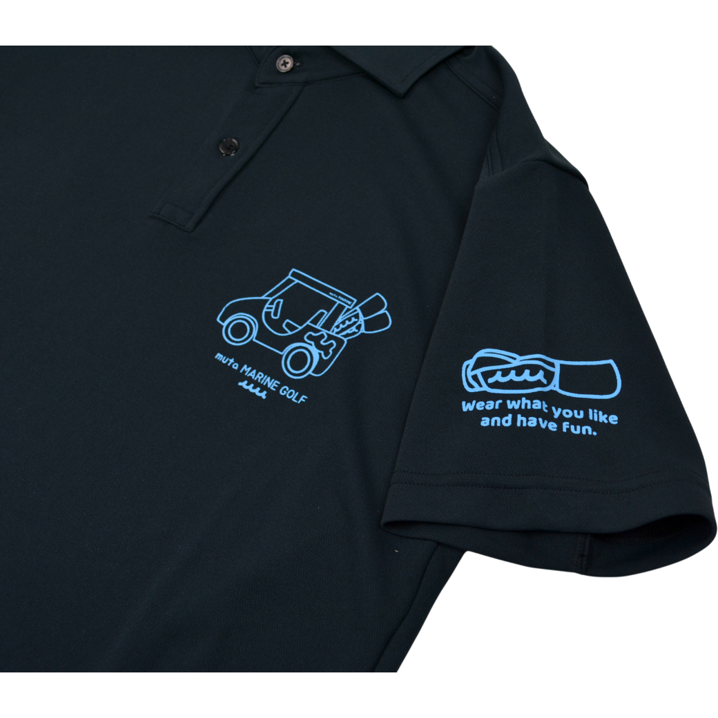 muta Cart Logo Polo Shirt, Black, Size M (MMAX-446324-BK)