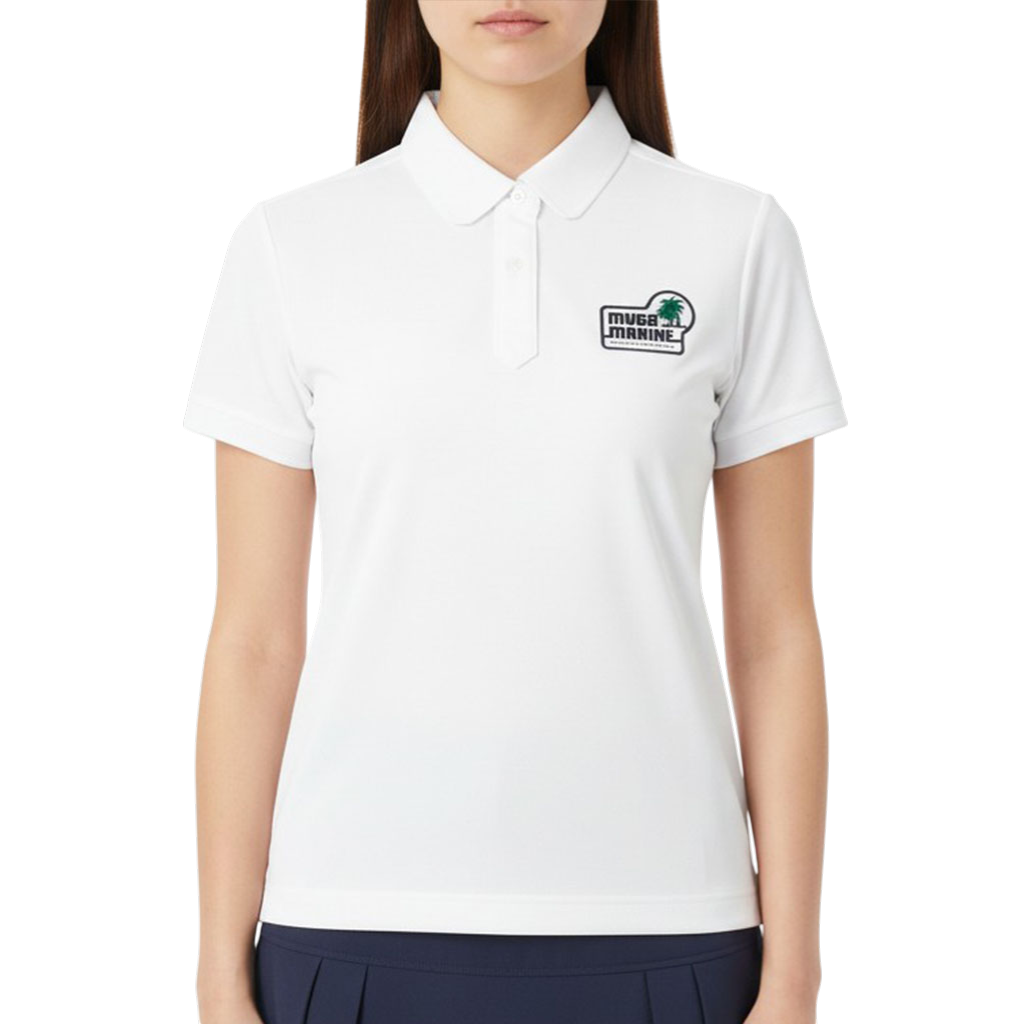 【muta】LETTER WAVE ポロシャツ ホワイト レディース WF(MMAX-446333-WH)