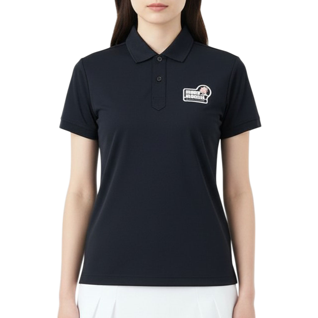 【muta】LETTER WAVE ポロシャツ ブラック レディース WF(MMAX-446333-BK)