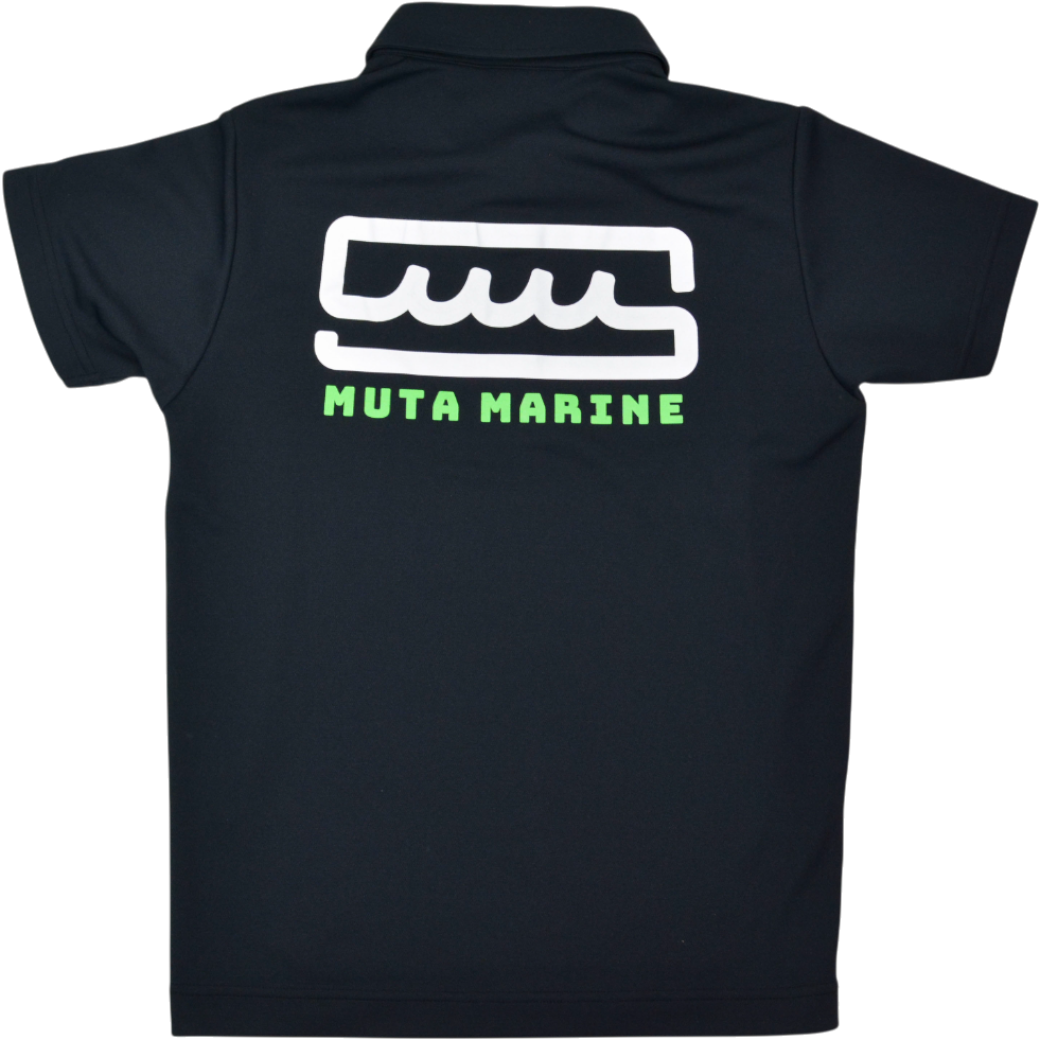 【muta】ボックスロゴ ポロシャツ ブラックレディース メンズ XS XL(MMAX-446325-BK)