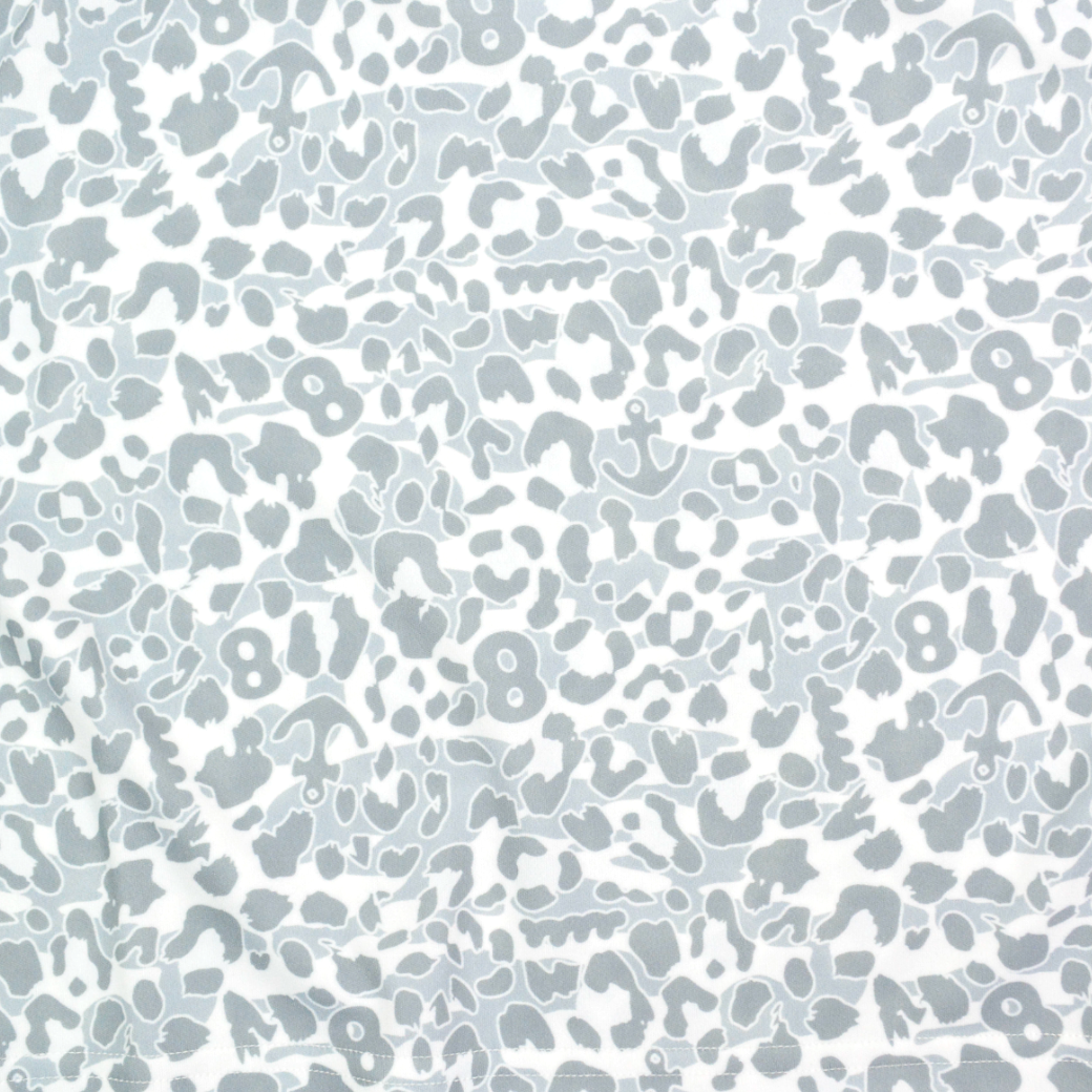 【muta】レオパードカラーブロックポロシャツ ホワイト S M(MMJC-446075)