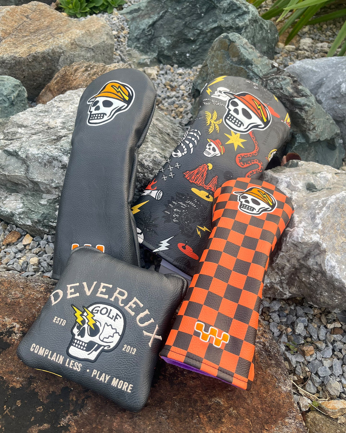 【DEVEREUX GOLF】DVG OUT OF BOUNDS DR HEAD COVER ドライバーヘッドカバー GRAPHITE(DVR-075762816)
