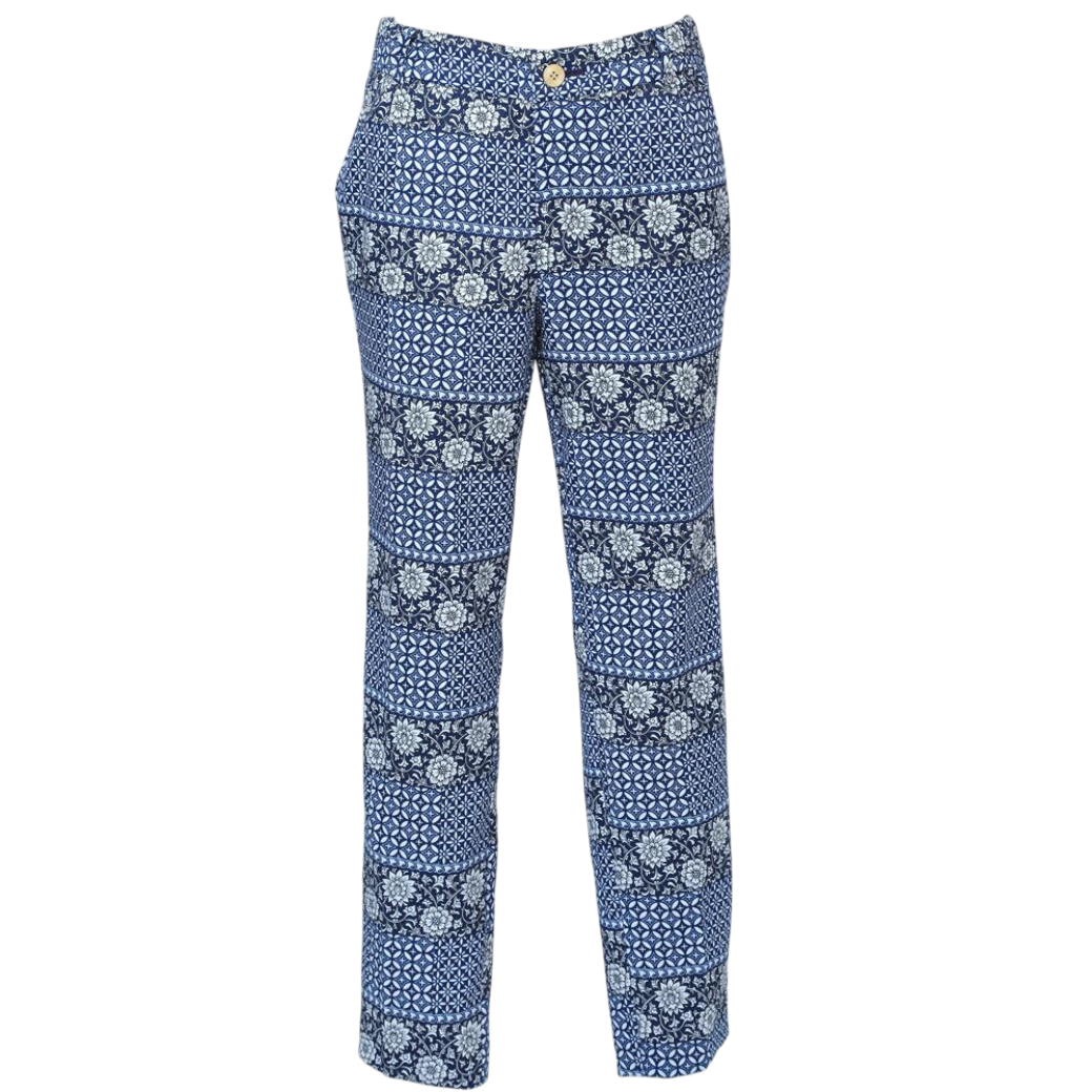 【Foglia Brillante】ロングパンツ WOMAN ORIENTAL NAVY(ZZFOB-FBALLPNT16)
