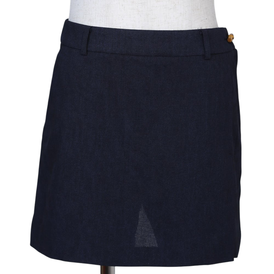 【Foglia Brillante】巻きスカート風キュロット NAVY(ZZFOB-FBALPS3)