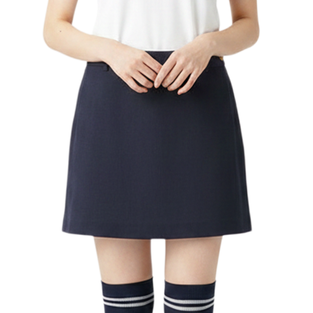 美品フォーリアブリアンテの巻きスカート風パンツL Foglia Brillante】巻きスカート風キュロット NAVY（ZZFOB-FBALPS3)
