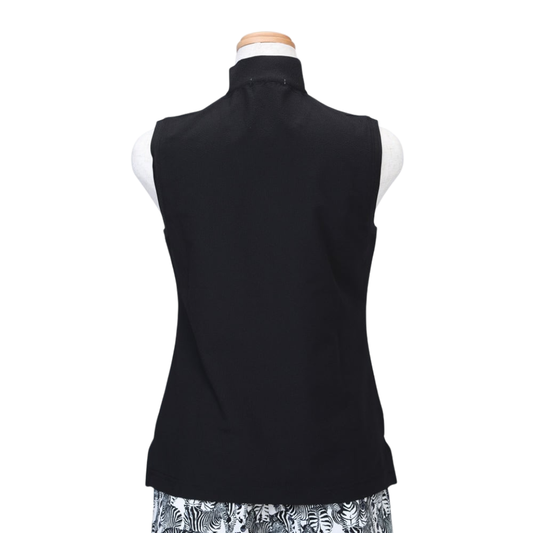 【Foglia Brillante】サッカー ノースリーブポロ WOMAN BLACK(FBAL-SLPO11)