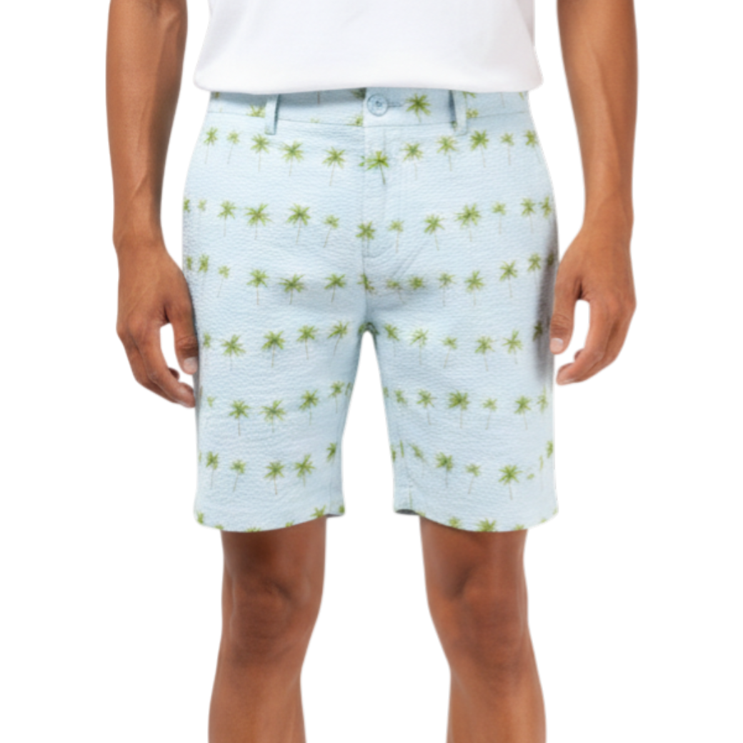 muta】PALM シアサッカーハーフパンツ XL（ブルー） MUT-MMMK444036