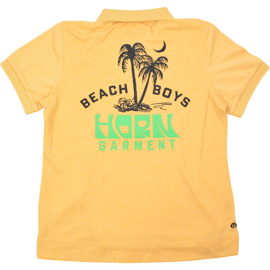 【HORN GARMENT】ポロ Beach Boys ネイビー イエロー レディース(HOG-HCW4AAP07)