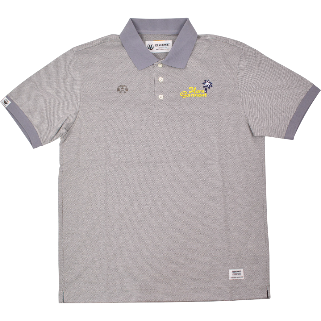 【HORN GARMENT】ポロ ヴィンテージロゴ グレー メンズ(HOG-HCM4AAP75)