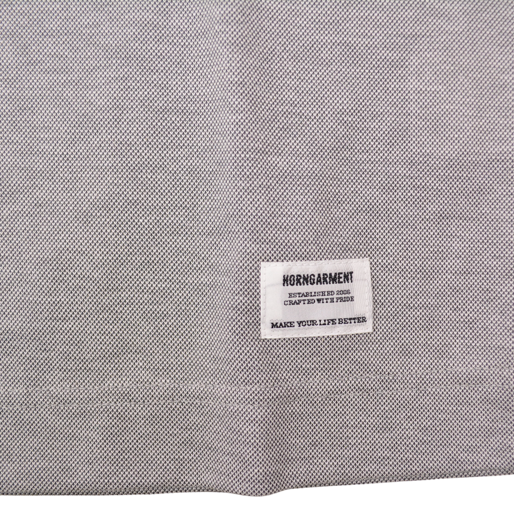 【HORN GARMENT】ポロ ヴィンテージロゴ グレー メンズ(HOG-HCM4AAP75)