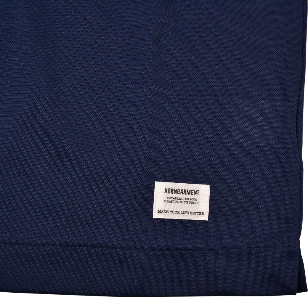 【HORN GARMENT】ポロ ヴィンテージロゴ ネイビー メンズ(HOG-HCM4AAP75)