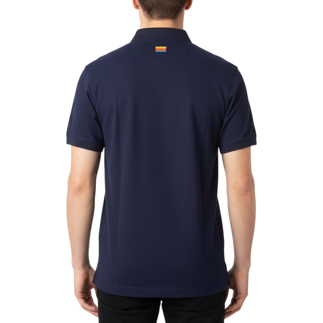 【HORN GARMENT】ポロ ヴィンテージロゴ ネイビー メンズ(HOG-HCM4AAP75)