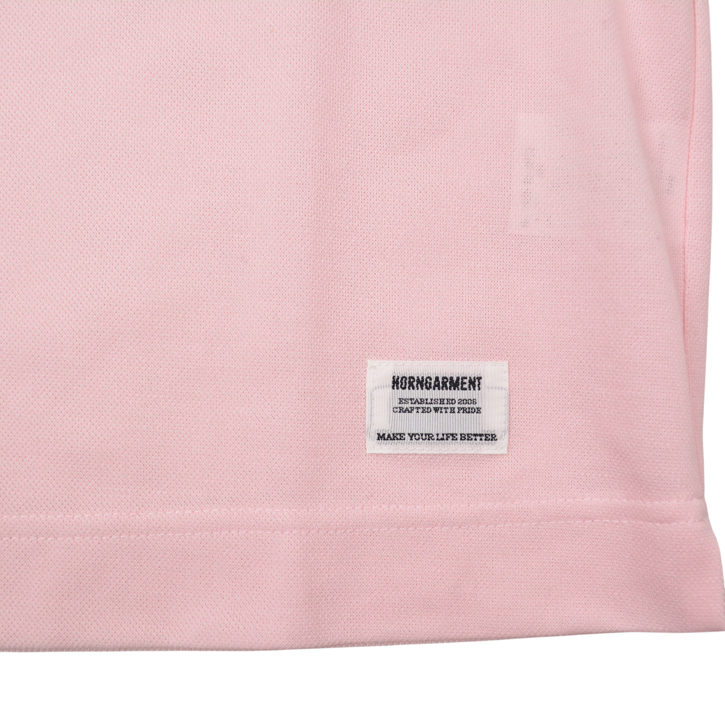 【HORN GARMENT】ポロ ヴィンテージロゴ ピンク メンズ(HOG-HCM4AAP75)