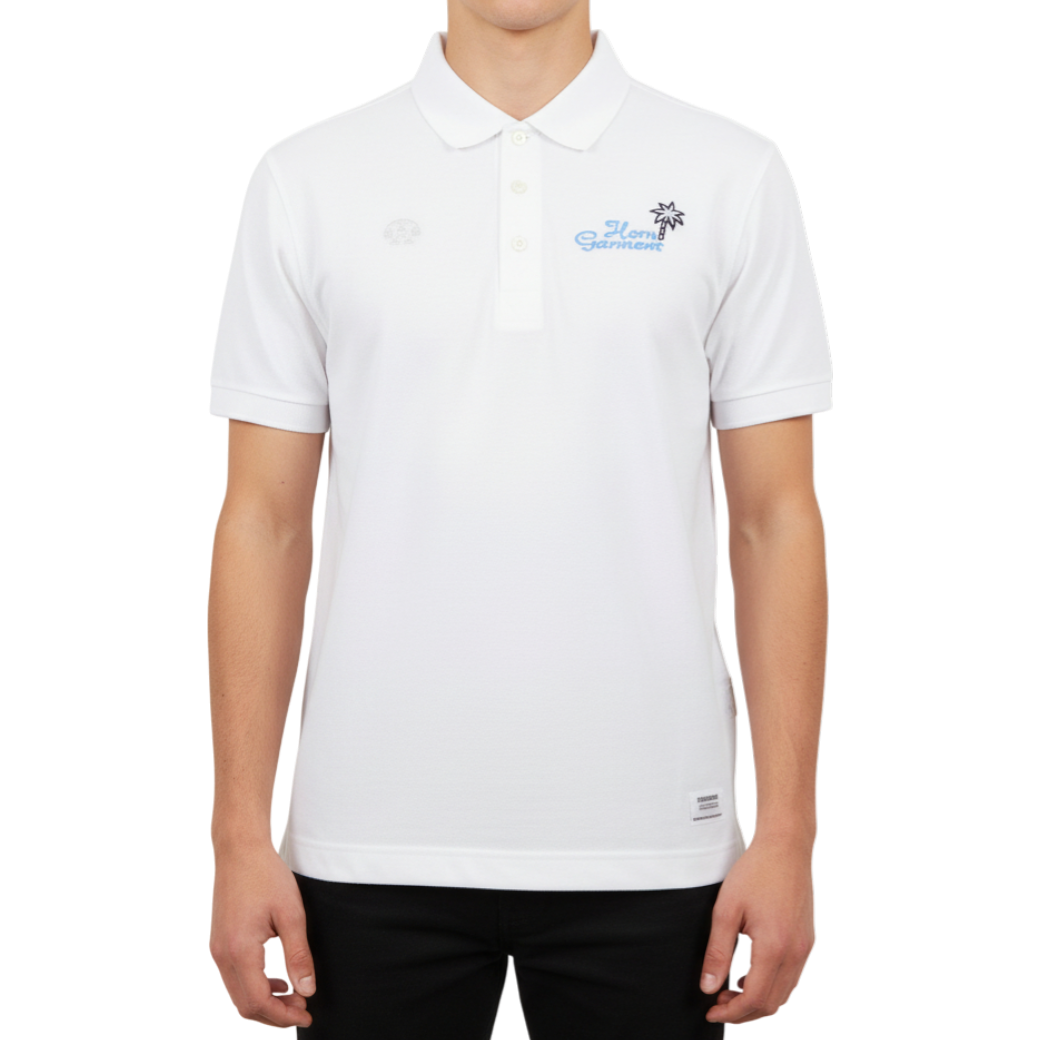 HORN GARMENT】ポロ ヴィンテージロゴ ホワイト メンズ（HOG-HCM4AAP75）