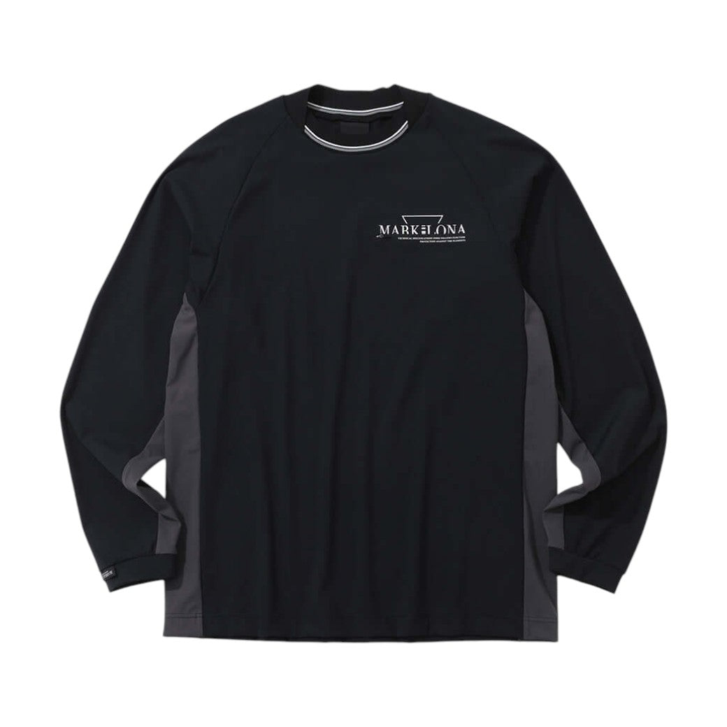 【MARK&LONA】SFMT モックネック 長袖 Tシャツ BLACK(MAL-MCM5CAA51)