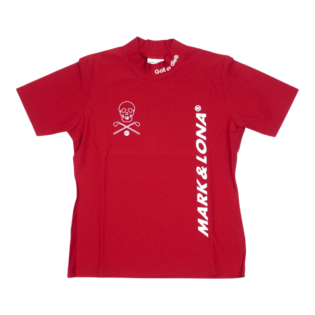 【MARK&LONA】Tシャツ レディース モック RED(MAL-MLW2CAA02)