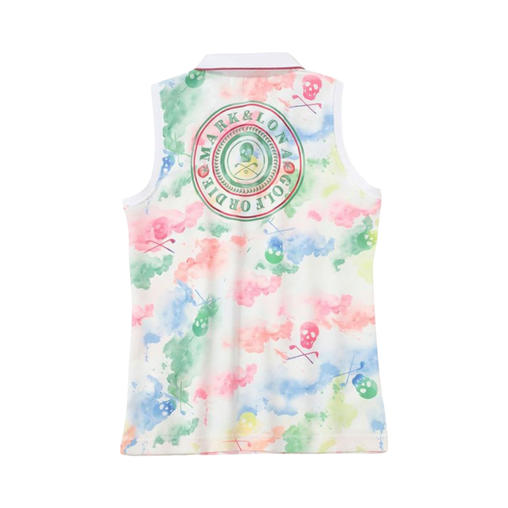 【MARK&LONA】PULSE CAMO POLO レディース ノースリーブポロシャツ MIX(MAL-MLW5AAP04)