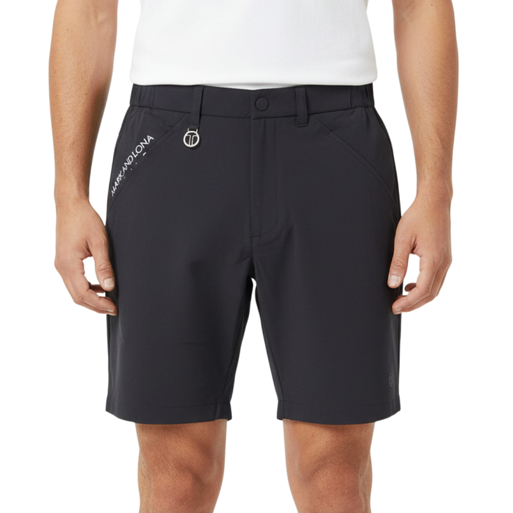 【MARK&LONA】T-LINE Summit Tapered Shorts メンズ ショートパンツ BLACK(MAL-MXM5AAT02)