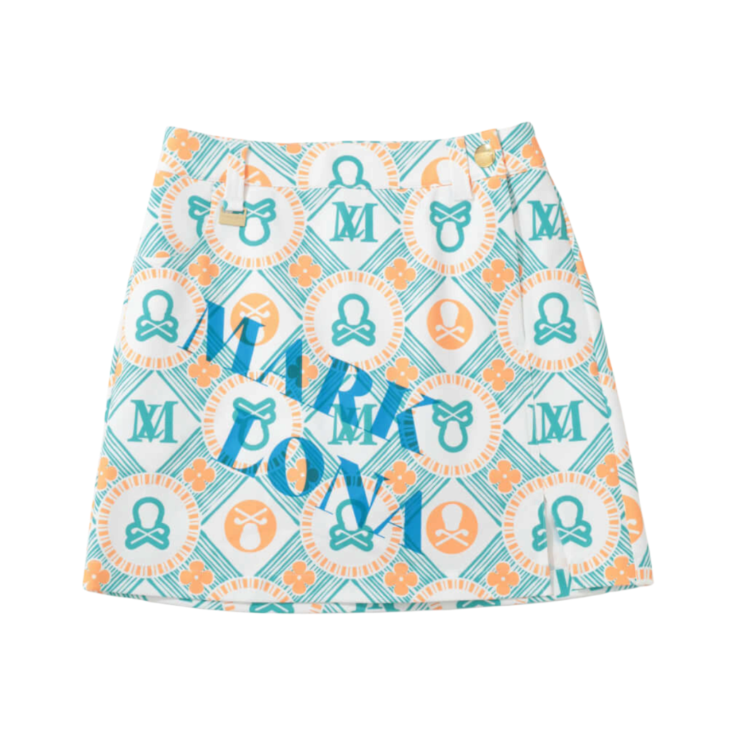 【MARK&LONA】Aura Monogram Trapeze Skirt スカート GREEN(MAL-MLW5AAE08)