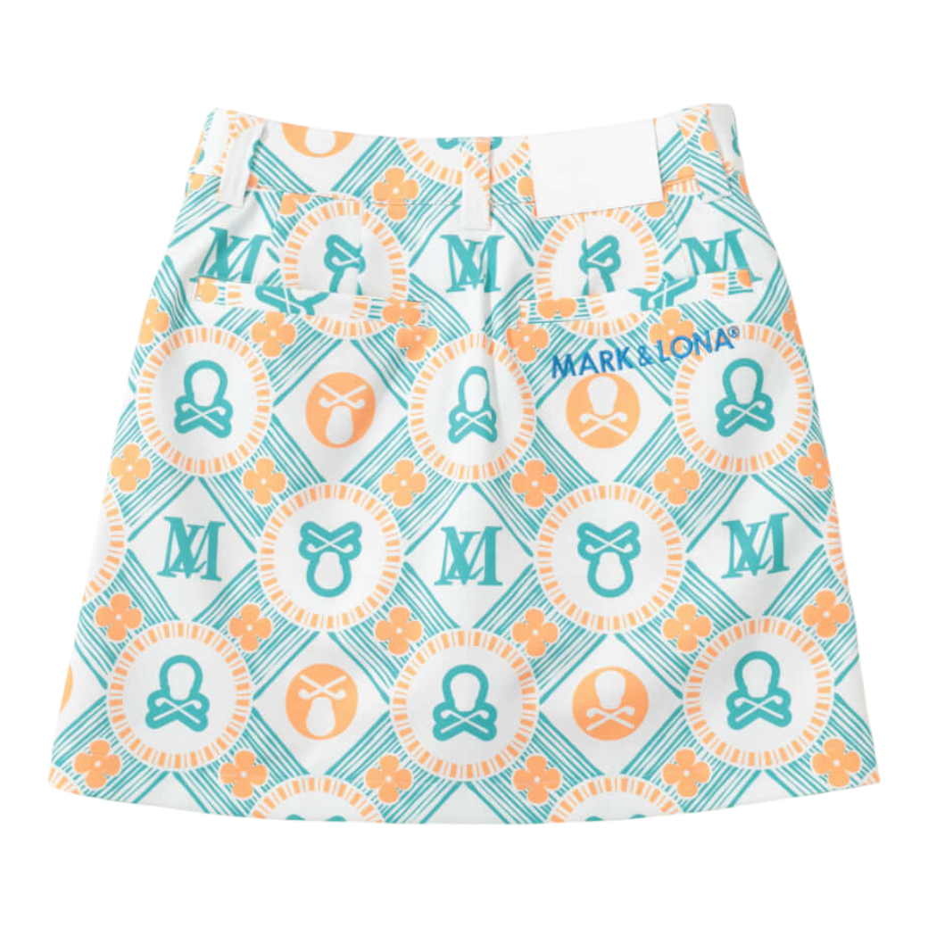 【MARK&LONA】Aura Monogram Trapeze Skirt スカート GREEN(MAL-MLW5AAE08)