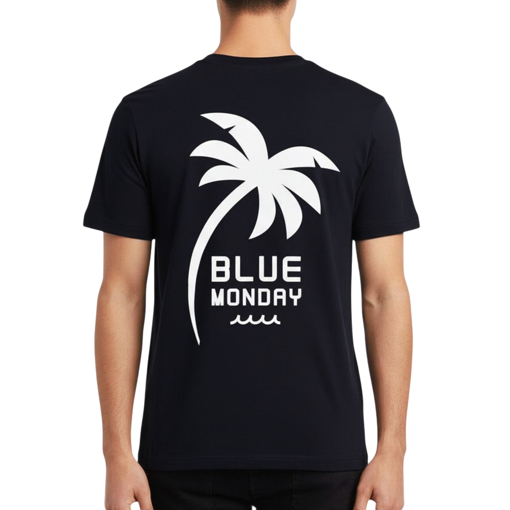 【muta】FLOCKY BLUE MONDAY Tシャツ ブラック S M(MUT-MMAX-434351)