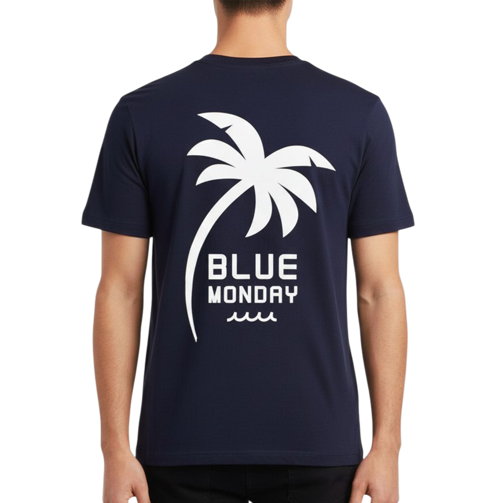 【muta】FLOCKY BLUE MONDAY Tシャツ ネイビー S(MUT-MMAX-434351)