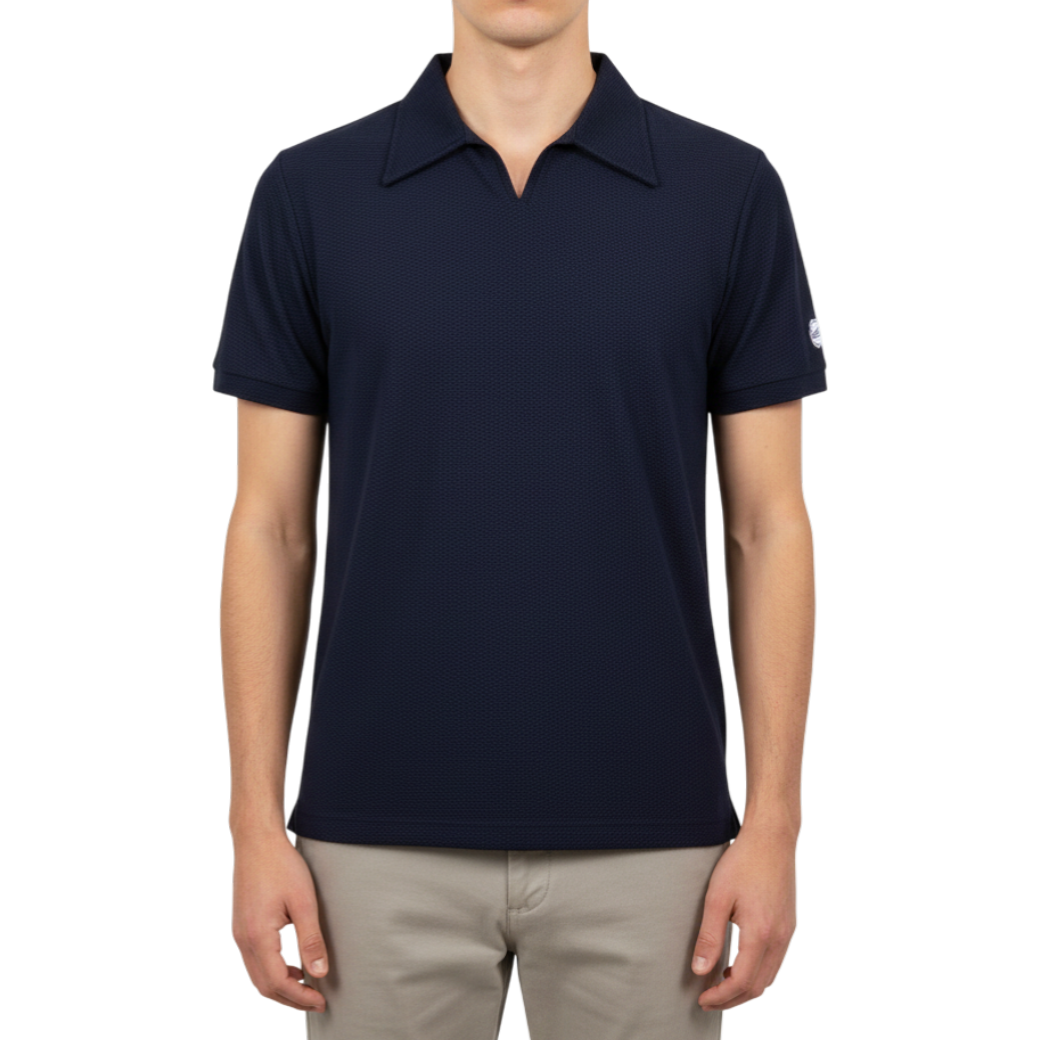 【muta】メッシュ ポロシャツ 半袖 ネイビー(MUT-MMBC7256078)