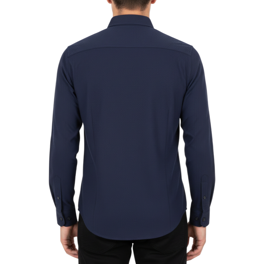 【muta】メッシュ ポロボタンダウンシャツ ネイビー(MUT-MMBC180812)